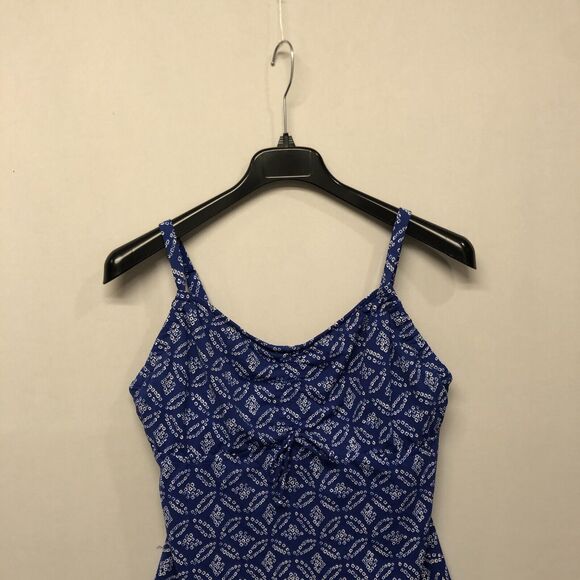 Lands' End Women Swimwear Swim Tankini Top Size 16D Blue Underwire B319 -26 - Picture 8 of 14